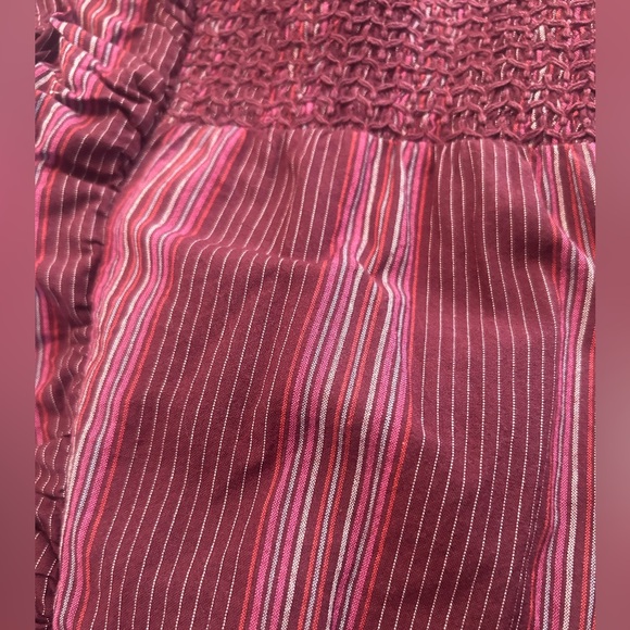 LoveShackFancy Cassi Striped Ruffle 3/4 Sleeve Mini Dress Size Large - Picture 9 of 12